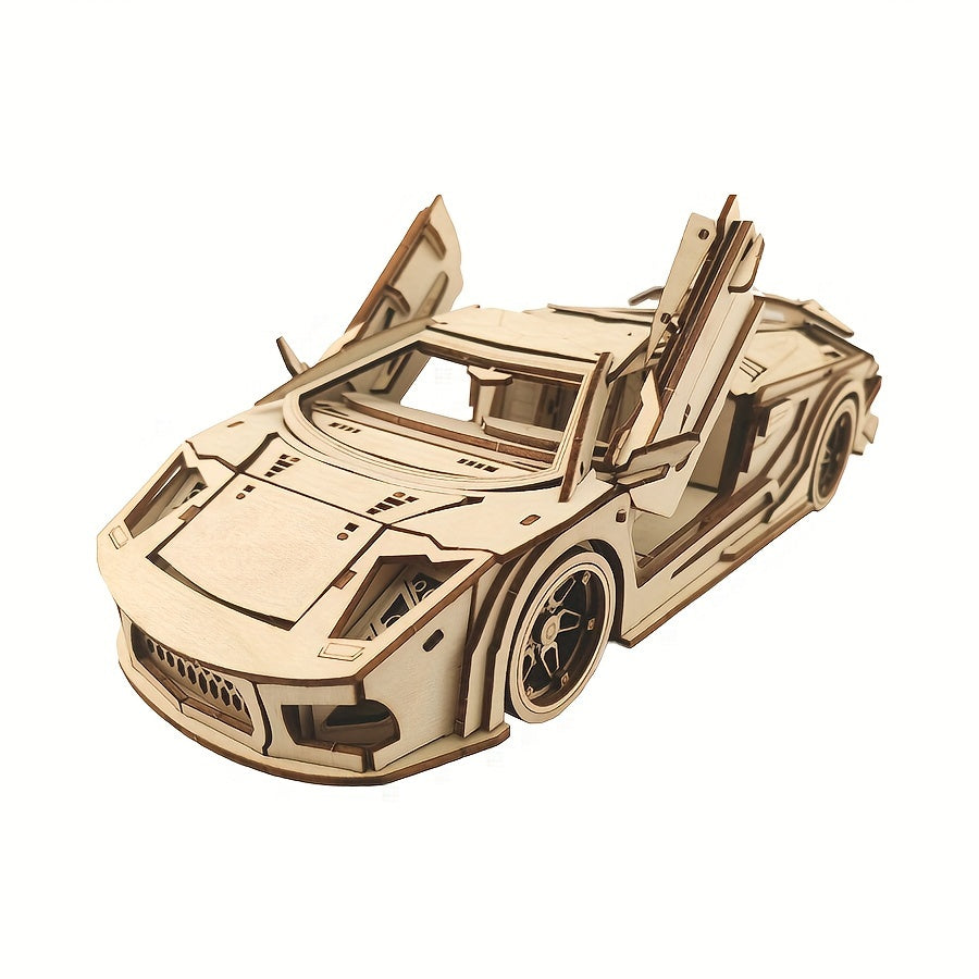 3D Car Wooden Toy Ornament Brain Teaser Assembly Model