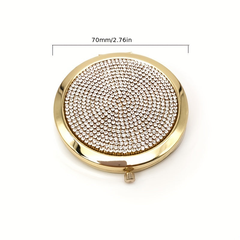 Bling Rhinestone Double Sided Makeup Mirror