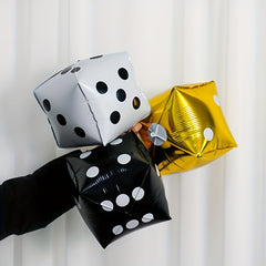 6pcs 12 Aluminum Film Cube Dice Party Decoration Set