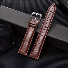 Embossed Leather Watch Straps 16-24mm Men Bracelet Replacement Strap