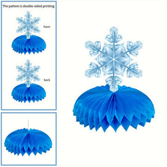 Snowflake Birthday Tabletop Decoration Honeycomb Set