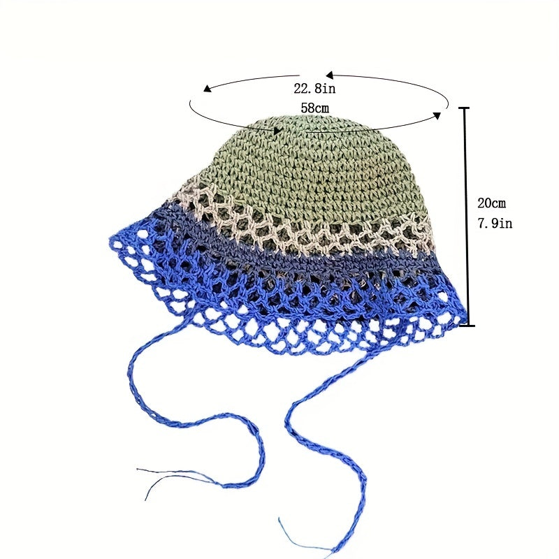 Breathable Straw Sun Hat Cloche Hats Travel Beach Cap