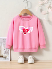 OERYUI Cupid's Heart Graphic Sweatshirt for Kids