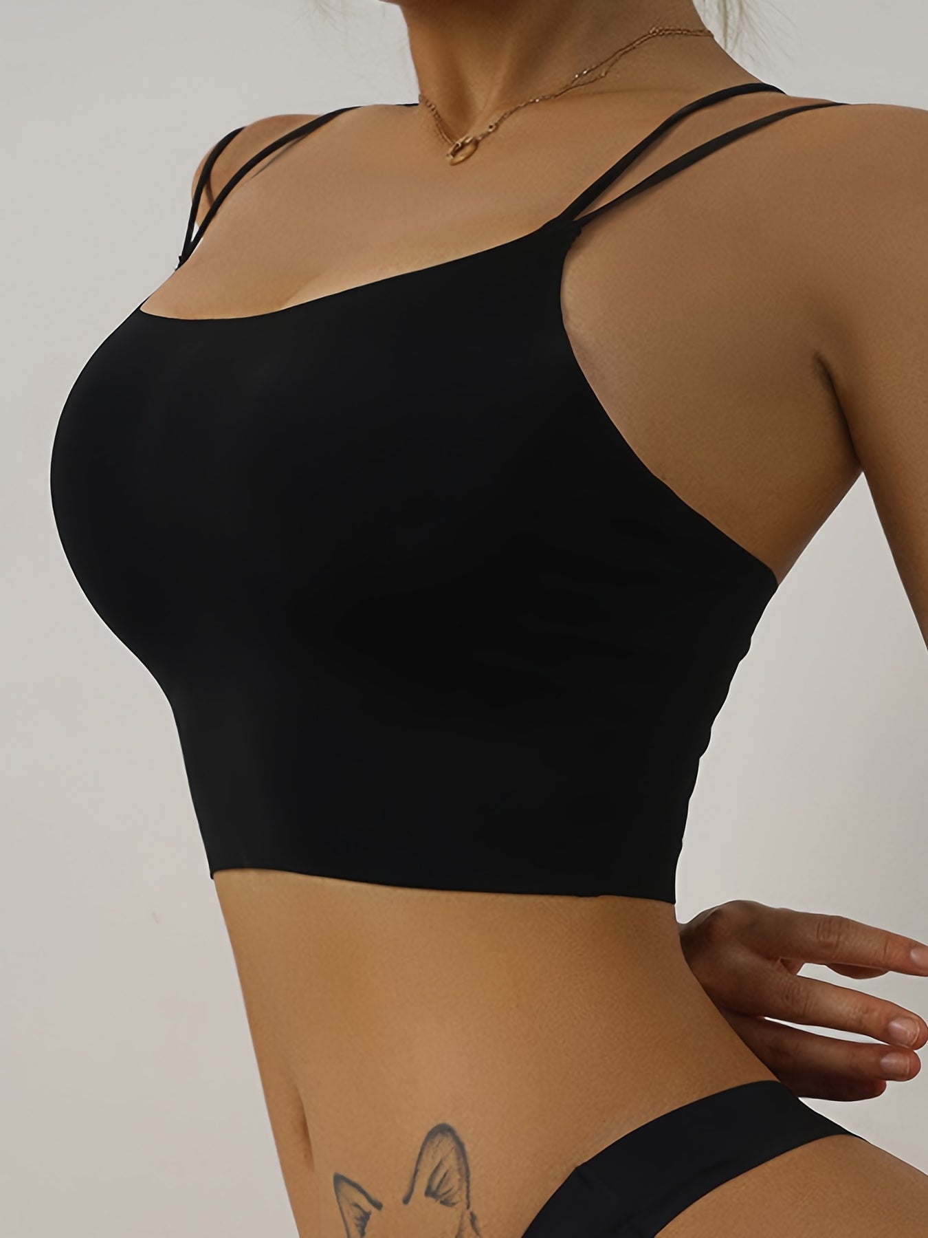 Sexy Seamless Cami Top Criss Cross Back Crop Tank Top Women's Lingerie