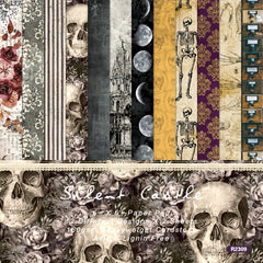 6 Inch Halloween DIY Album Scrapbook Paper Silent Castle Pattern
