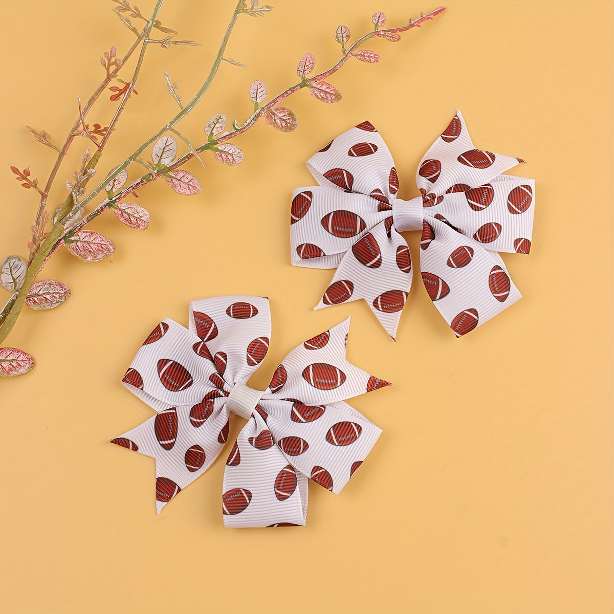 2pcs Children's Bow Hair Clip Set for Sports Hair Accessories