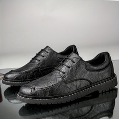 Men's Heeled Derby Shoes Lace up Front Office Business Formal Tie Events