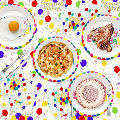 41pcs Birthday Party Table Decorations Including Table Cloth Napkins Plates