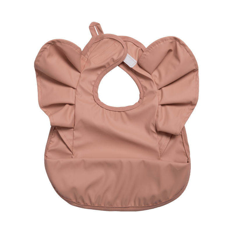 Baby Girl Bib Solid Angel Wings Waterproof Soft Apron For 1-2 Year Old