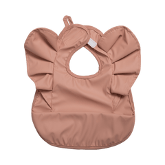 Baby Girl Bib Solid Angel Wings Waterproof Soft Apron For 1-2 Year Old