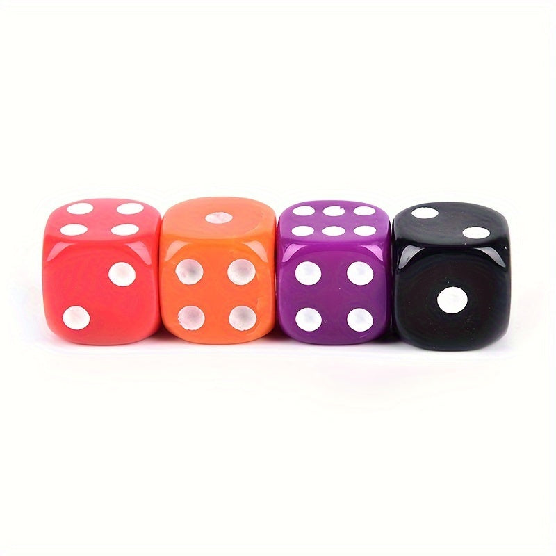 6pcs Acrylic Round Corner Dices 16mm for Party Games