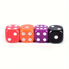 6pcs Acrylic Round Corner Dices 16mm for Party Games