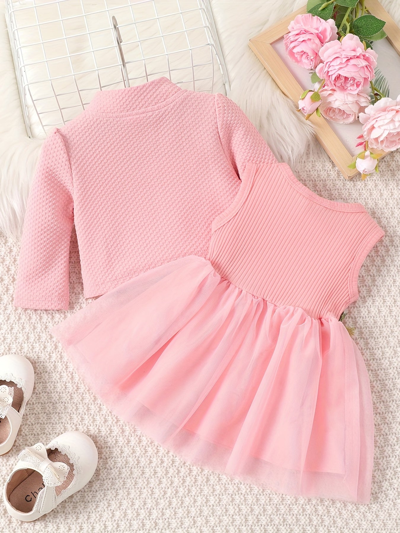 Sweet & Infant Baby Girls Casual Dress Up Set