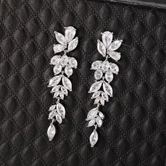 Long Floral Earrings for Women, Niche Dress Ear Jewelry