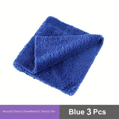 3pcs 40X40CM 350GSM Car Wash Microfiber Towel Cleaning And Drying