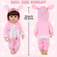 Pink Rabbit Suit Doll Clothes for 22" Doll - Holiday Gift for Kids