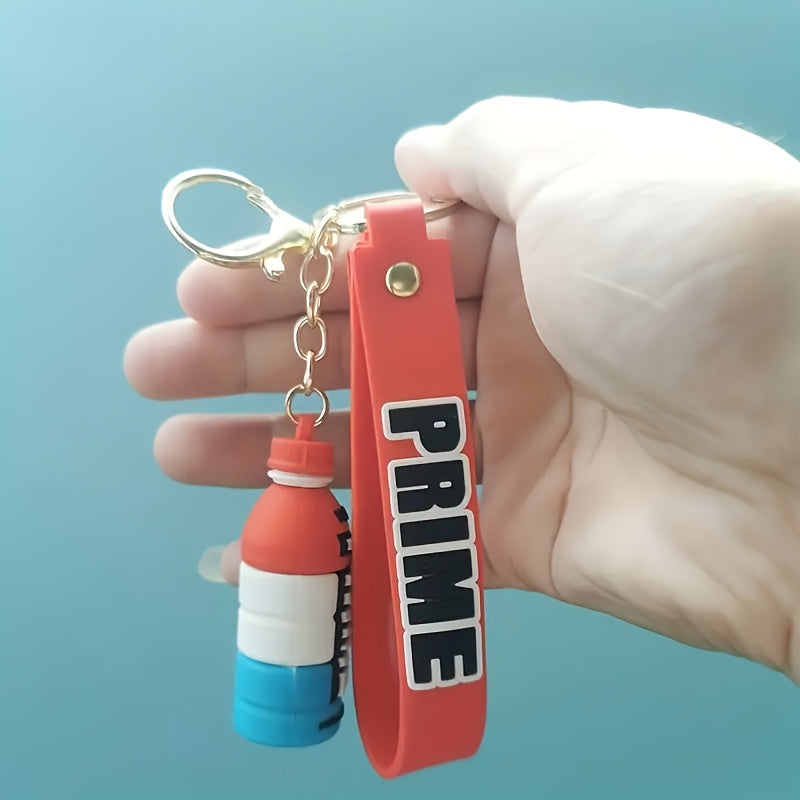 PVC Beverage Bottle Doll Key Chain, Car Keychain Pendant