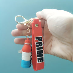 PVC Beverage Bottle Doll Key Chain, Car Keychain Pendant