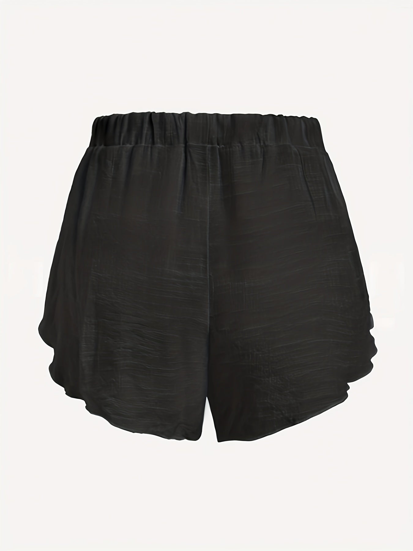 Ruffle Trim Split Shorts Women's Summer Shorts
