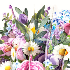 Purple Flowers Pop Up Box Card for Any Occasion