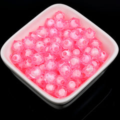 100 Pcs 8mm Square Acrylic Faceted Beads DIY Jewelry Accessory Beads