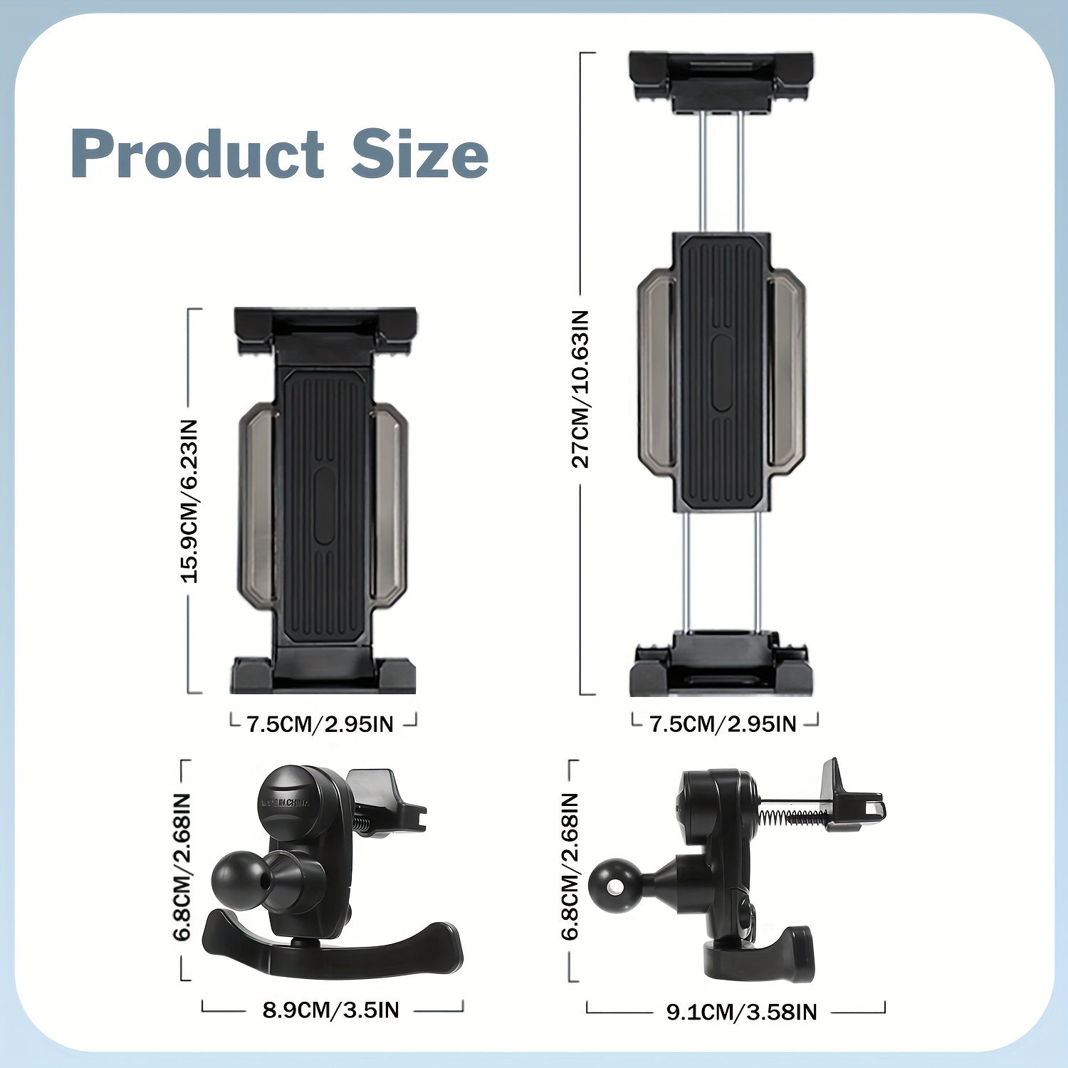 Car Phone Tablet Holder Mount Upgraded Support Function