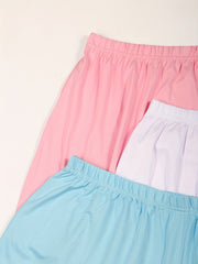 Basic Pajama Set Women's Solid Round Neck Stretch Tank Top & Shorts