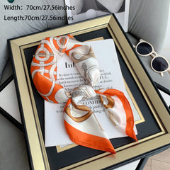 70cm Paisley Print Satin Head Scarf Lightweight Breathable Hair Sleep Scarf