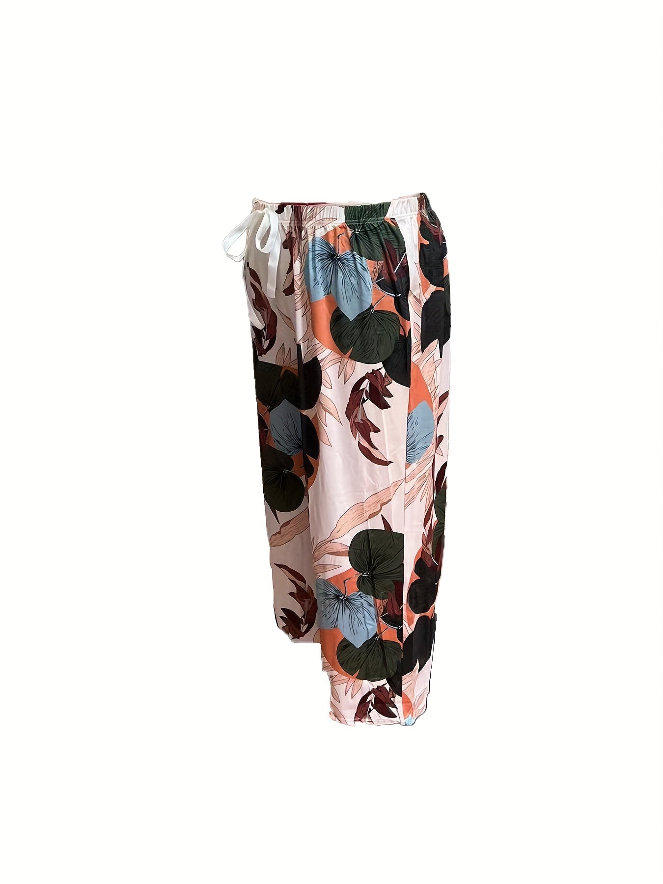 Floral Lounge Pants Drawstring Comfort Pajama Pants