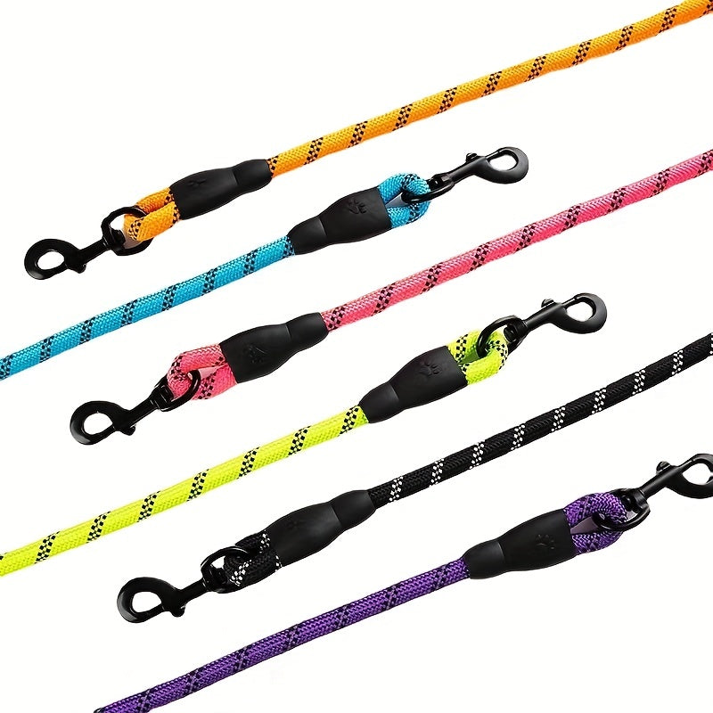 Reflective Dog Leash with Padded Handle for Strong Dogs