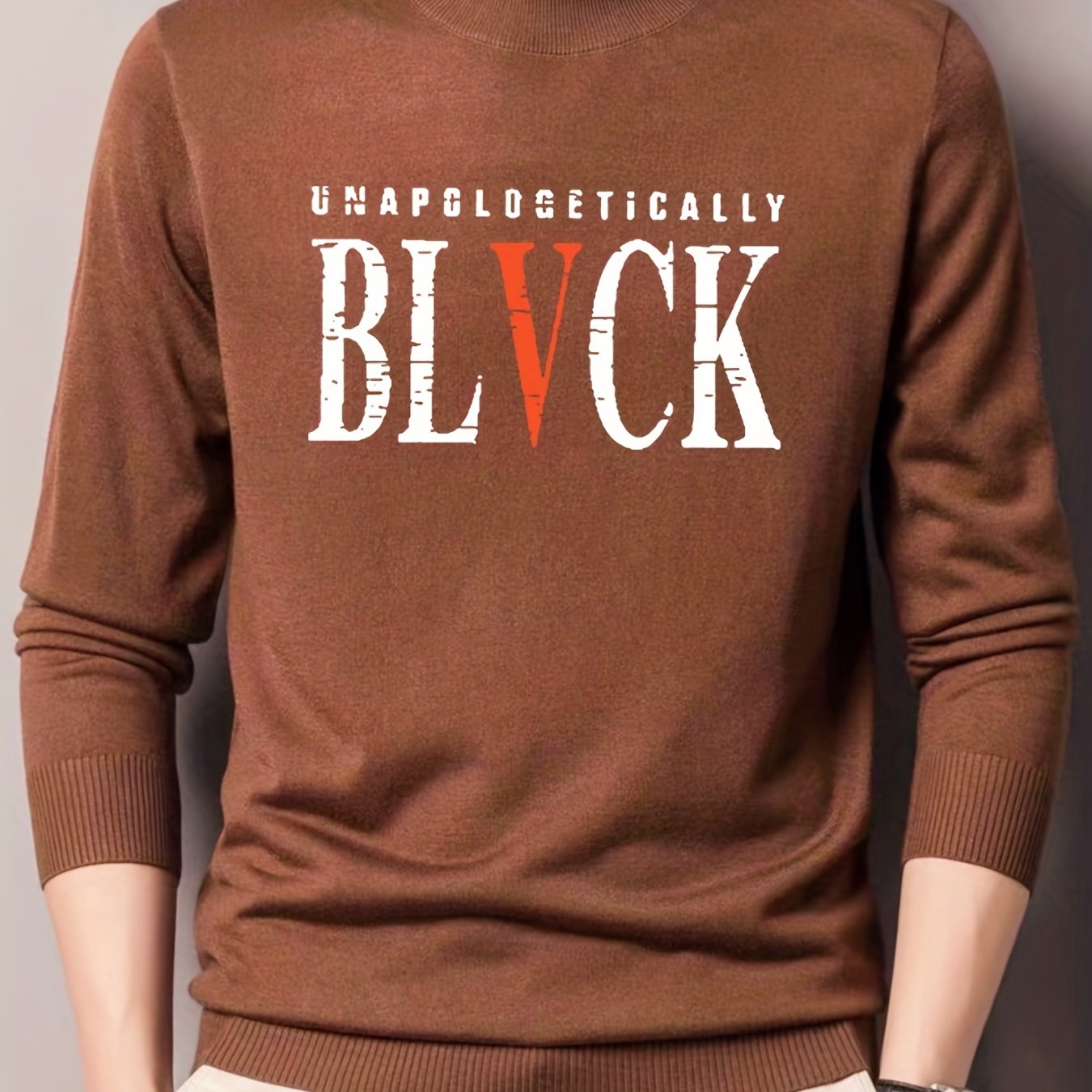 Men's Casual Knitted Sweater Warm Crew Neck Pullover