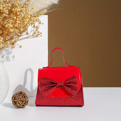 Mini Glitter Butterfly Satchel Bag Red