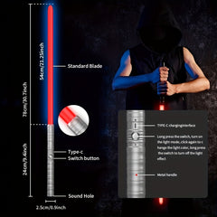 Kids Cosplay Lightsaber 2pcs Set Rechargeable 3 Modes Birthday Hal