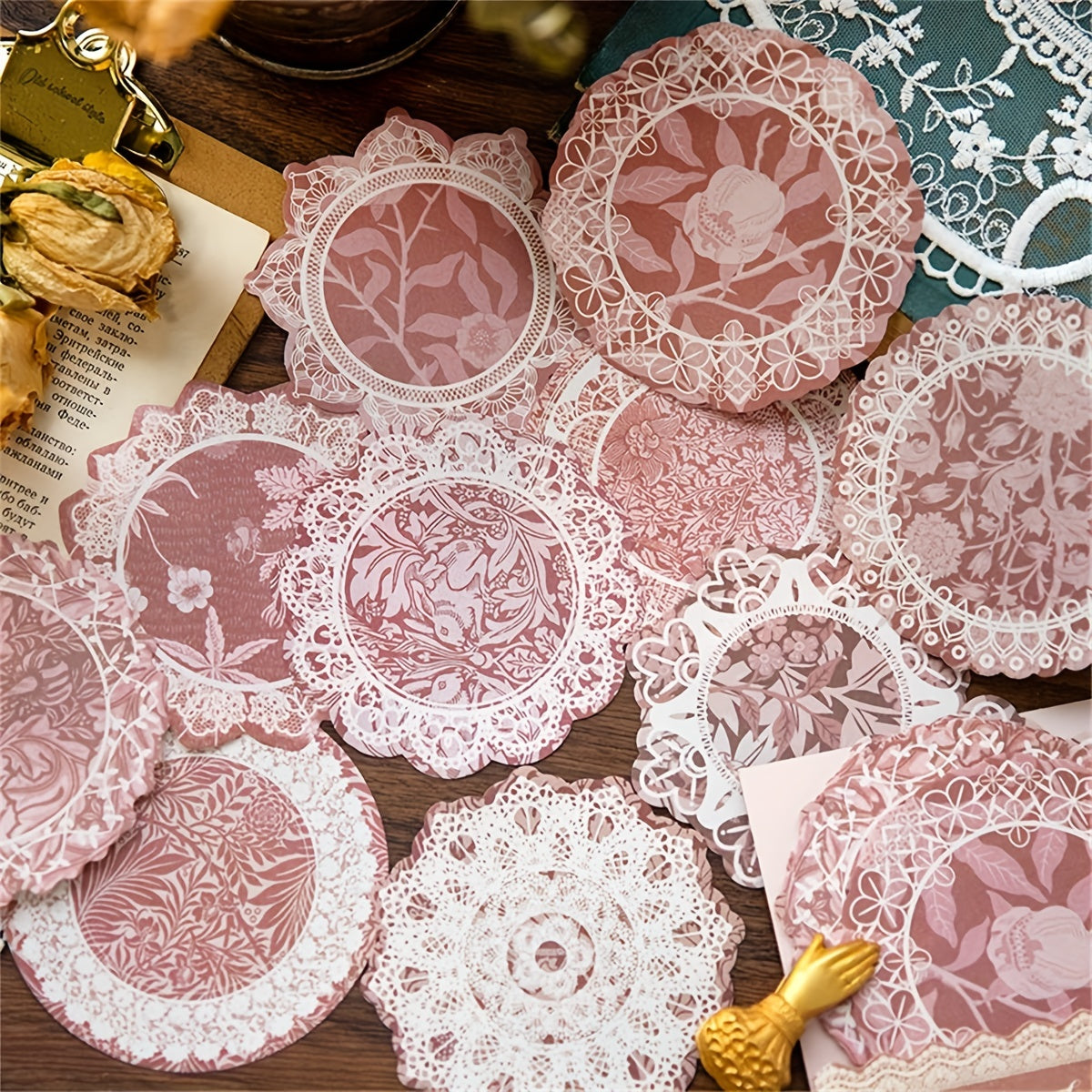 30pcs Vintage Journal DIY Material Paper Pack - Afternoon Lace Series