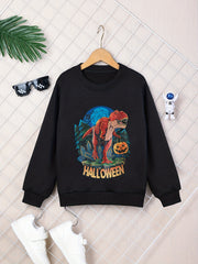 Boy's Dino Graphic Sweatshirt for Halloween