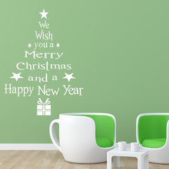 Christmas Wish Tree Wall Sticker - Waterproof Vinyl Decor
