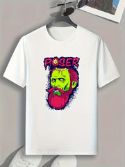 Monster Print Men's Graphic T shirt Casual Comfy Tees for Summer