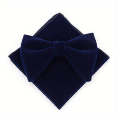 Men's Bow Tie & Pocket Towel Set for Party Holiday Wedding