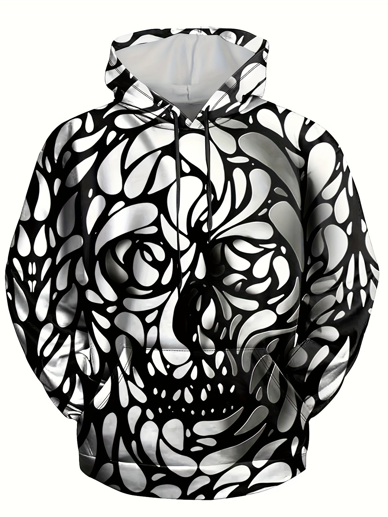 Abstract Skull 3d Print Hoodies For Men Graphic Hoodie