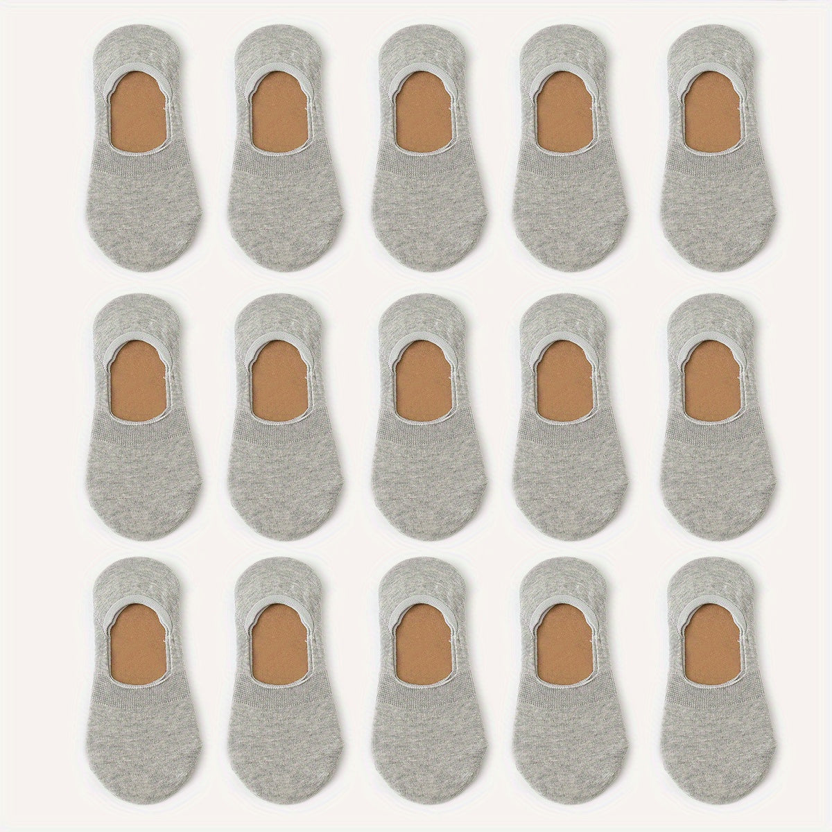 15 Pairs Solid Invisible Socks Low Cut Ankle Socks Women's Stockings