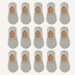 15 Pairs Solid Invisible Socks Low Cut Ankle Socks Women's Stockings