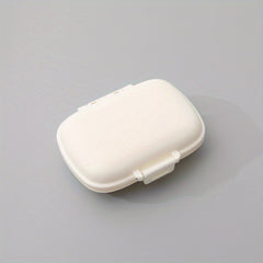 8 Grid Wheat Straw Texture Container & Pill Box