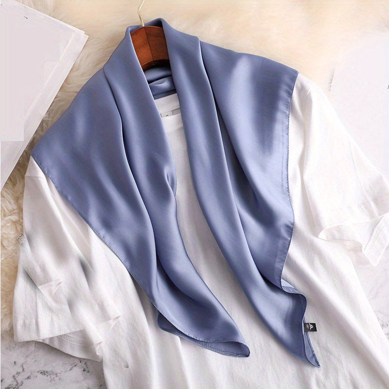 Solid 50s Neck Scarf Retro Silk Necktie Long Skinny Scarf For Purse