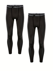 Men's Compression Pants Breathable Stretch Trousers for Fitness