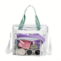 Transparent Toiletry Bag PU Waterproof Storage Tote Bath Swim Travel