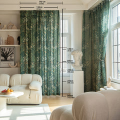 Forest Style Green Plant Curtain for Home Decor