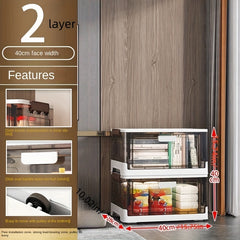 Foldable Shoes Storage Drawer Box with Doors Portable Storage Box