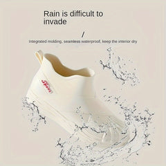 Women's Waterproof Rain Boots Soft Sole Lightweight Rubber Short Boots