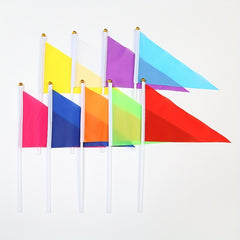 1pc Small Colored Flags Triangular Small Red Flags Waving Flags