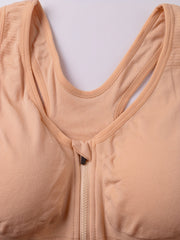 3 Pack Plus Size Front Zipper Padded Sports Bras Set